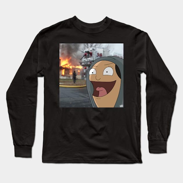 Burgers memes Louise fire Long Sleeve T-Shirt by Tommymull Art 